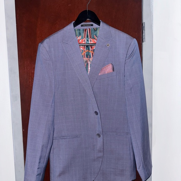 Ted Baker Lilac color wool Suit Stylish Blazer and Trousers Set 40R/32R - Picture 7 of 15